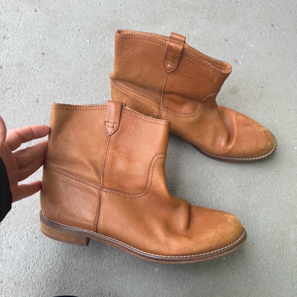 Madewell Otis Brown Leather Ankle Boots 9.5
